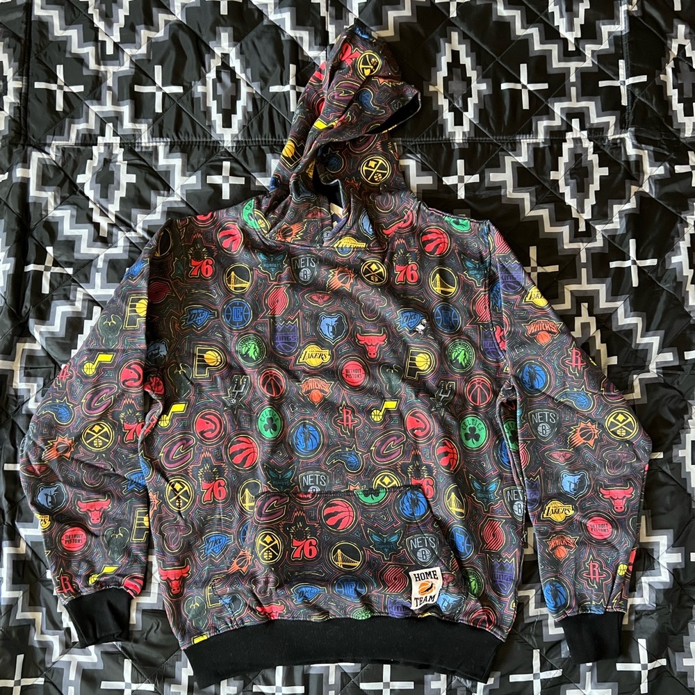 Staple x NBA all over print hoodie
